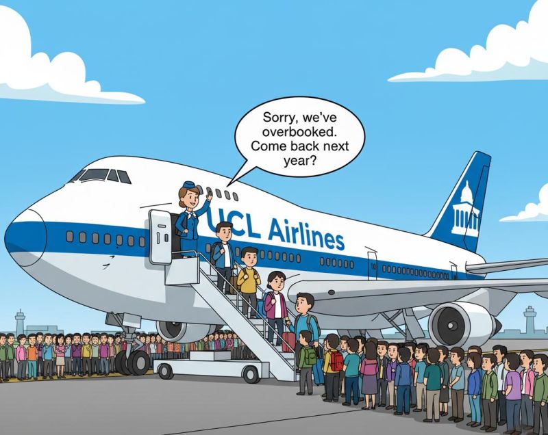 University College London isn’t a budget carrier, but it just learned the cost of overbooking. hero image